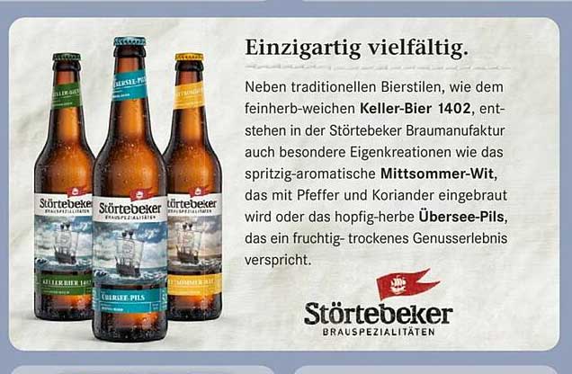 Störtebeker Bier-Auswahl im REWE Center