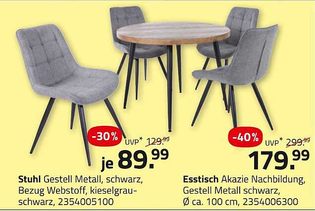Stuhl Gestell Metall, schwarz, Bezug Webstoff, kieselgrau schwarz, 2354005100