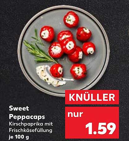 Sweet Peppacaps Kirschpaprika mit Frischkäsefüllung je 100 g