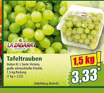Tafeltrauben 1,5 kg - La Zagara