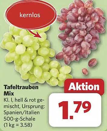 Tafeltrauben Mix - Kernlos