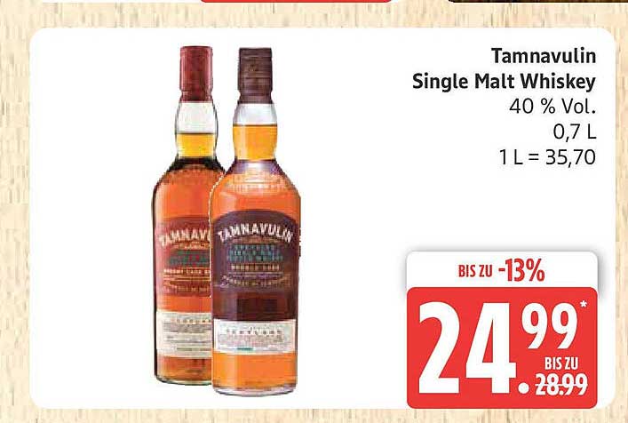 Tamnavulin Single Malt Whiskey 0,7 L