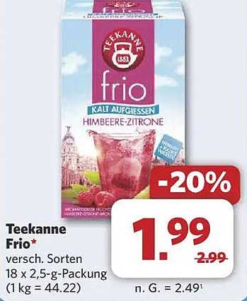 Teekanne Frio Himbeere-Zitrone - Erfrischender Genuss für heiße Tage