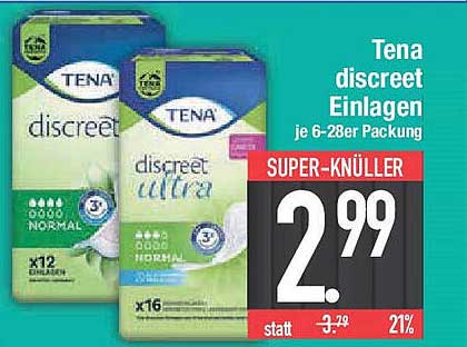 Tena discreet Einlagen je 6-28er Packung