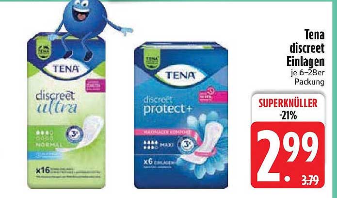 Tena discreet Einlagen je 6–28er Packung