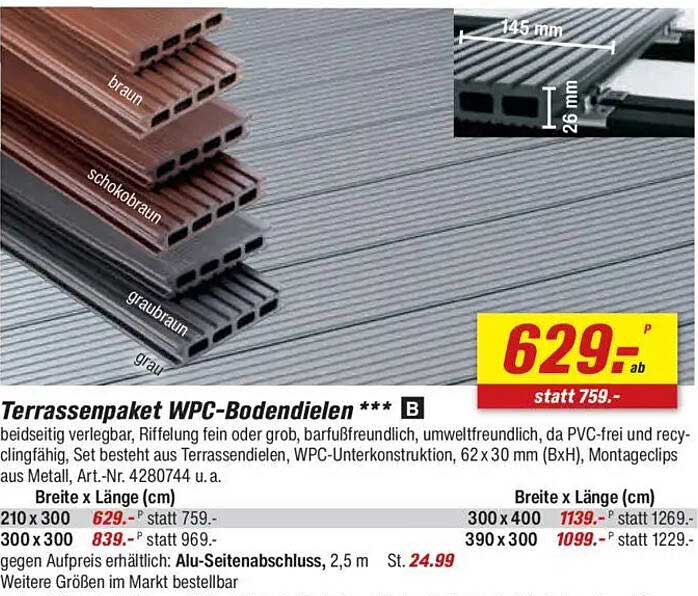 Terrassenpaket WPC-Bodendielen