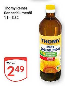 Thomy Reines Sonnenblumenöl 750 ml