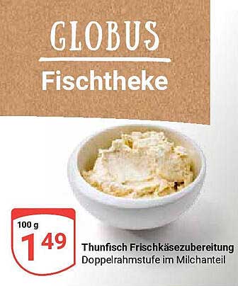 Thunfisch Frischkäsezubereitung Doppelrahmstufe im Milchanteil