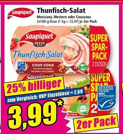 Thunfish-Salat - Mexicana, Western oder Couscous im Super Sparpack