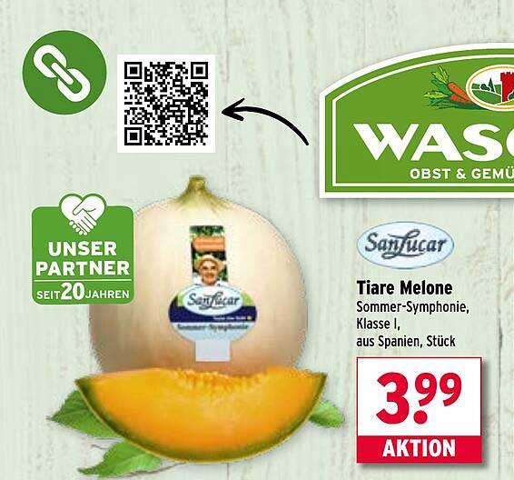 Tiare Melone Sommer-Symphonie, Klasse I, aus Spanien, Stück
