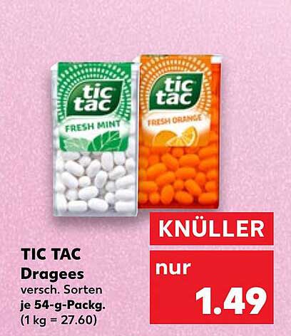 TIC TAC Dragrees - Fresh Mint und Fresh Orange