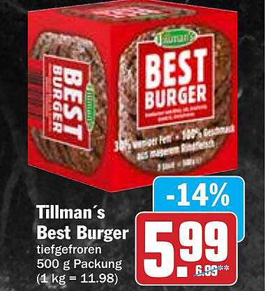 Tillman's Best Burger - Tiefgefroren 500 g