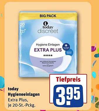 today Hygieneeinlagen Extra Plus, je 20-St.-Pckg.