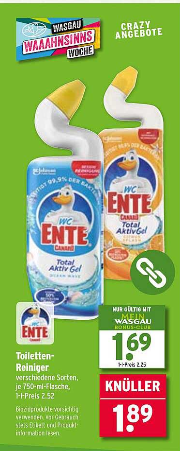 Toiletten-Reiniger ENTE – verschiedene Sorten, je 750-ml-Flasche