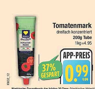 Tomatenmark dreifach konzentriert 200g Tube