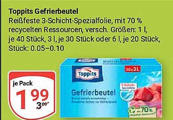 Toppits Gefrierbeutel