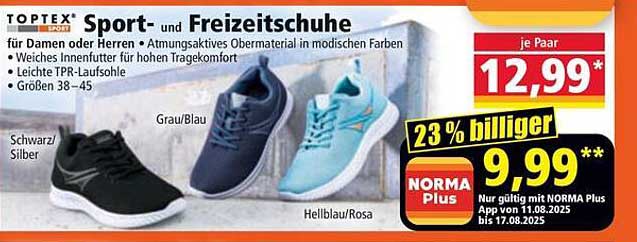 TOPTEX Sport- und Freizeitschuhe für Damen und Herren
