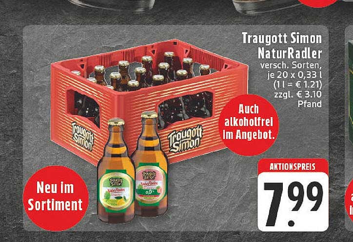 Traugott Simon NaturRadler (verschiedene Sorten, je 20 x 0,33 l)