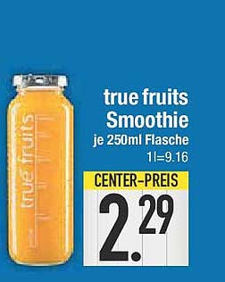 true fruits Smoothie je 250ml Flasche