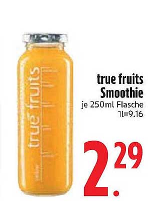 true fruits Smoothie je 250ml Flasche