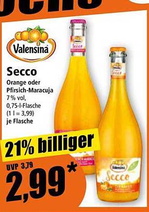 Valensina Secco - Orange oder Pfirsich-Maracuja