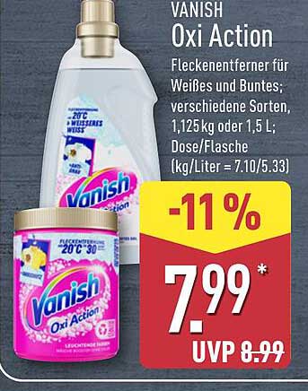 Vanish Oxi Action Fleckenentferner für Weißes und Buntes