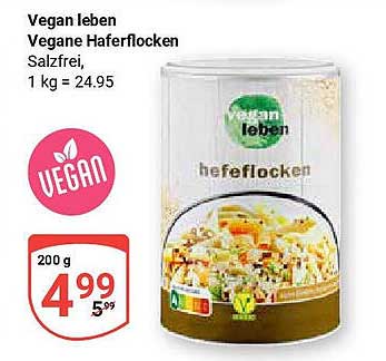 Vegan leben Vegane Haferflocken