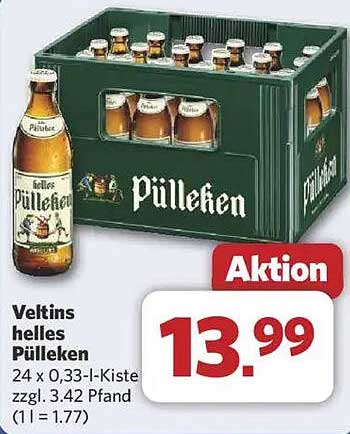 Veltins helles Pülleken 24 x 0,33-l-Kiste