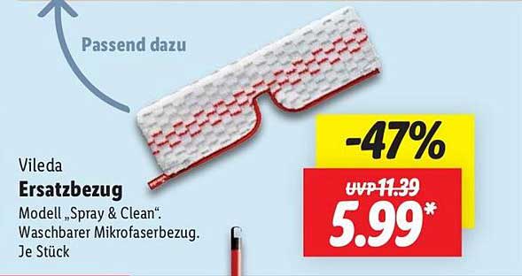 Vileda Ersatzbezug Modell 'Spray & Clean'