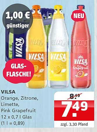 VILSA Erfrischungsgetränke - Neu im Angebot!