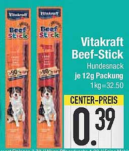 Vitakraft Beef-Stick Hundesnack je 12g Packung