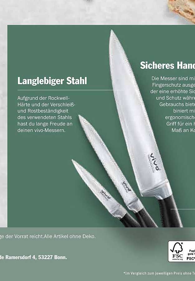 Vivo-Messer Set aus langlebigem Stahl