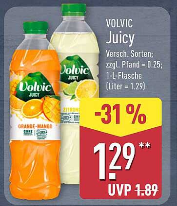 VOLVIC Juicy - Verschiedene Sorten 1-Liter-Flasche