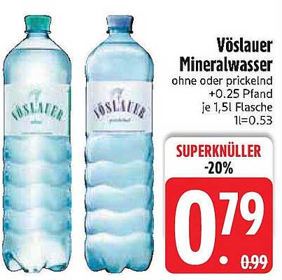 Vöslauer Mineralwasser 1,5L - 20% Rabatt!