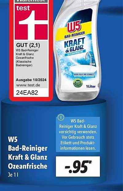 W5 Bad-Reiniger Kraft & Glanz Ozeanfrische 1L