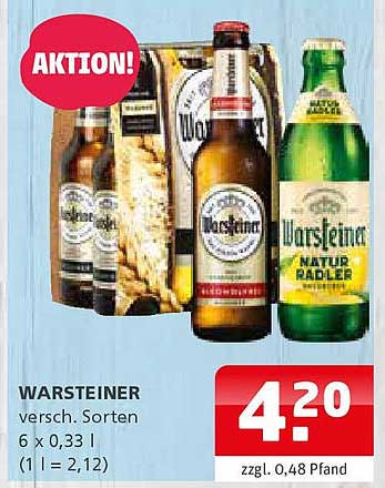 WARSTEINER 6 x 0,33 L - Verschiedene Sorten im Angebot