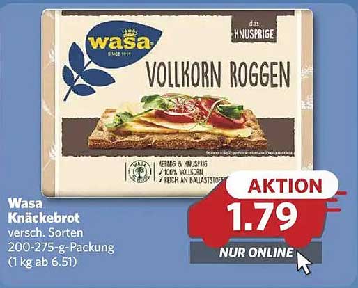 Wasa Knäckebrot Vollkorn Roggen 200-275 g