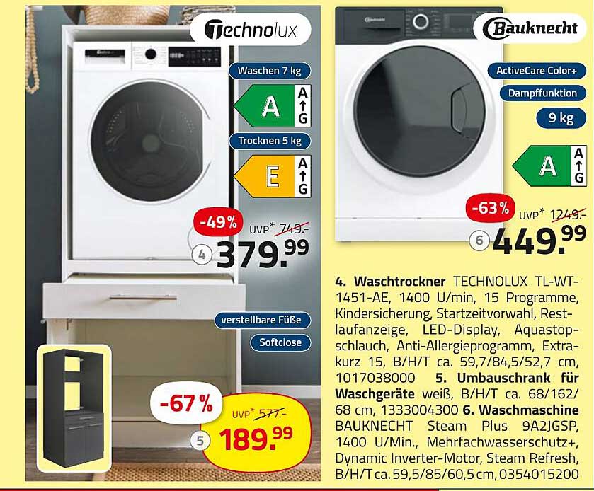 Waschtrockner TECHNOLUX TL-WT-1451-AE