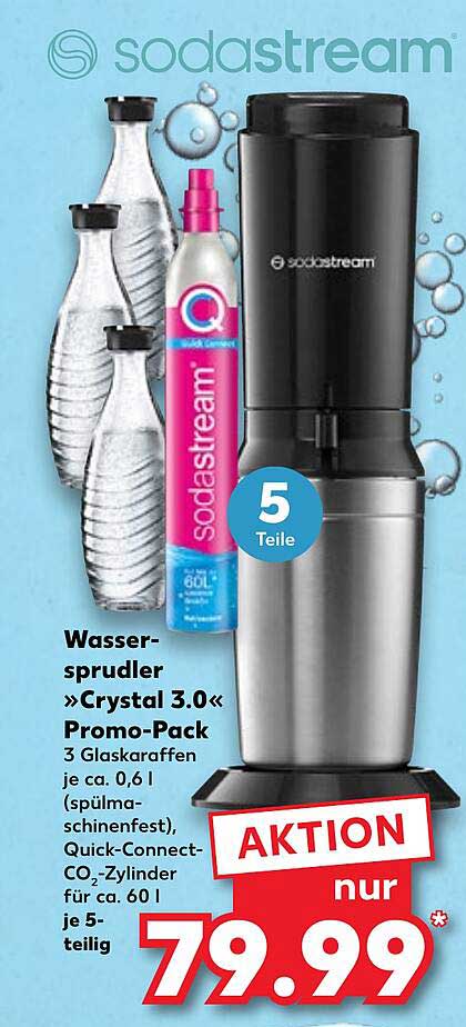 Wassersprudler »Crystal 3.0« Promo-Pack - 5-teilig