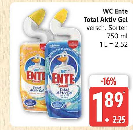 WC Ente Total Aktiv Gel 750 ml - Verschiedene Sorten