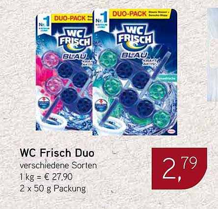 WC Frisch Duo 2 x 50 g Packung - verschiedene Sorten