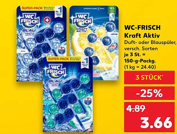 WC-FRISCH Kraft Aktiv - Duft- oder Blauspüler, verschiedene Sorten