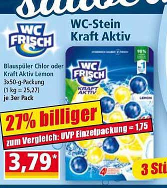 WC-Stein Kraft Aktiv von WC Frisch – 3er Pack