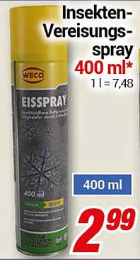 WECO Insekten-Vereisungsspray 400 ml