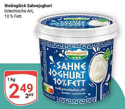 Weideglück Sahnejoghurt Griechische Art, 10 % Fett