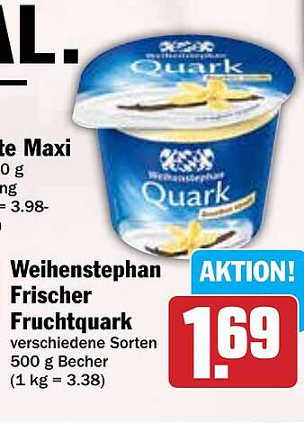 Weihenstephan Frischer Fruchtquark 500 g Becher