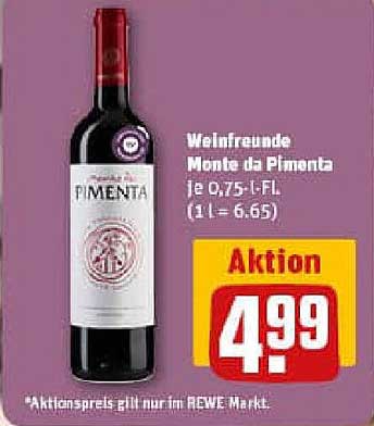 Weinfreunde Monte da Pimenta - 0,75 l für nur 4,99 €