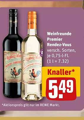 Weinfreunde Premier Rendez-Vous – 0,75 l je Flasche