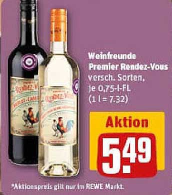 Weinfreunde Premier Rendez-Vous - versch. Sorten, je 0,75 l