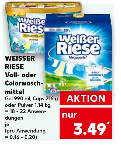 WEISSER RIESE Voll- oder Colorwaschmittel